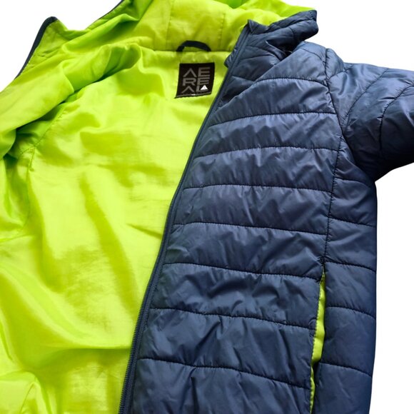Aereal Blue Hooded Puffer Jacket – Kids Size 12 - Picture 4 of 11